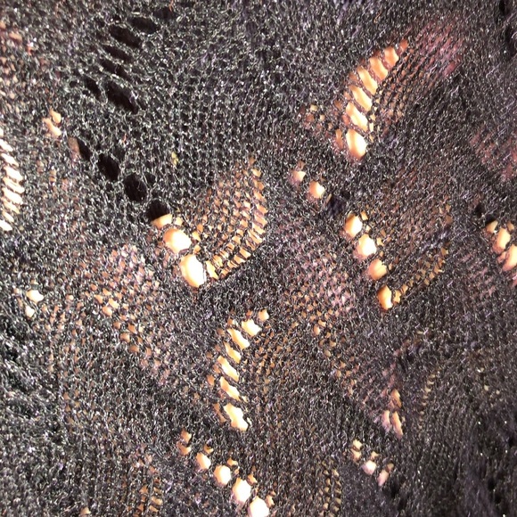 Charlotte Russe Black Cardigan Sweater- a little sparkle and this is a cute days - Picture 2 of 9